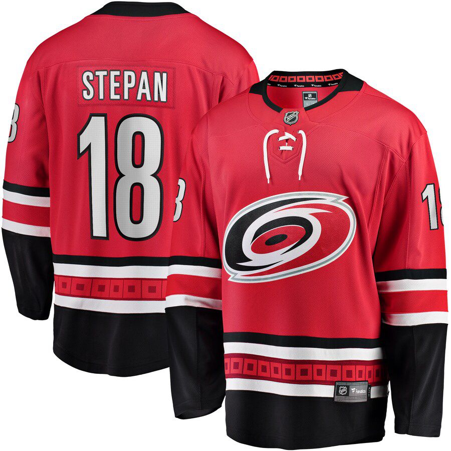 Men Carolina Hurricanes #18 Derek Stepan Fanatics Branded Red Home Breakaway Player NHL Jersey->carolina hurricanes->NHL Jersey